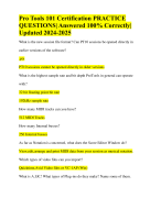 Pro Tools 101 Study Guide| Pro Tools 101 Certification| Pro Tools 101 Certification PRACTICE  QUESTIONS| Pro Tools 101 Review Questions| All bundled together| 100% verified| Latest Update