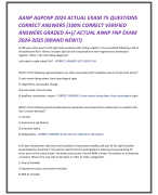 AANP AGPCNP 2024 ACTUAL EXAM 75 QUESTIONS  CORRECT ANSWERS (100% CORRECT VERIFIED  ANSWERS GRADED A+)/ ACTUAL ANNP FNP EXAM  2024-2025 (BRAND NEW!!)