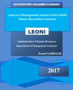Contracts Management System of the LEONI Sousse Messadine Company