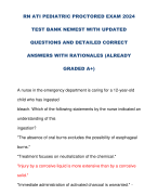 RN ATI PEDIATRIC PROCTORED EXAM 2024  TEST BANK NEWEST WITH UPDATED  QUESTIONS AND DETAILED CORRECT  ANSWERS WITH RATIONALES (ALREADY GRADED A+)
