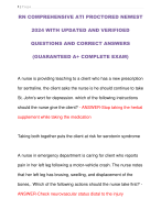 RN COMPREHENSIVE ATI PROCTORED NEWEST 2024 WITH UPDATED AND VERIFIOED  QUESTIONS AND CORRECT ANSWERS  (GUARANTEED A+ COMPLETE EXAM)