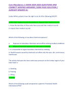 Core Mandatory 1 EXAM 2024-2025 QUESTIONS AND CORRECT VERIFIED ANSWERS /100% PASS SOLUTION / ALREADY GRADED A+