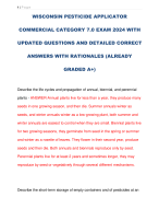 WISCONSIN PESTICIDE APPLICATOR COMMERCIAL CATEGORY 7.0 EXAM 2024 WITH  UPDATED QUESTIONS AND DETAILED CORRECT  ANSWERS WITH RATIONALES (ALREADY GRADED A+)