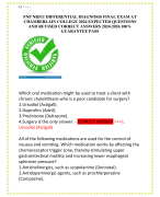 FNP NR511 DIFFERENTIAL DIAGNOSIS MIDTERM AND FINAL EXAM AT CHAMBERLAIN COLLEGE 2024 EXPECTED QUESTIONS AND REVISED CORRECT ANSWERS 2024-2026 100% GUARANTEE PASS