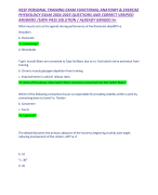 NCSF PERSONAL TRAINING EXAM FUNCTIONAL ANATOMY & EXERCISE PHYSIOLOGY EXAM 2024-2025 QUESTIONS AND CORRECT VERIFIED ANSWERS /100% PASS SOLUTION / ALREADY GRADED A+