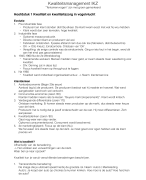 Samenvatting van de colleges en het boek Integrale Kwaliteitszorg / Kwaliteitsmanagement (Bakker & Meertens)