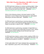 NHA EKG Practice| Questions with 100% Correct Answers | Verified
