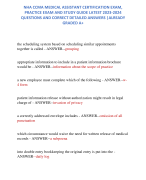 NHA CCMA MEDICAL ASSISTANT CERTIFICATION EXAM, PRACTICE EXAM AND STUDY GUIDE LATEST 2023-2024 QUESTIONS AND CORRECT DETAILED ANSWERS |ALREADY GRADED A+