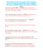 NHA CEHRS PRACTICE EXAM LATEST 20232024 ACTUAL EXAM 230 QUESTIONS AND CORRECT DETAILED ANSWERS WITH RATIONALES BRAND NEW!!