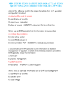 NHA CEHRS EXAM LATEST 2023-2024 ACTUAL EXAM QUESTIONS AND CORRECT DETAILED ANSWERS 