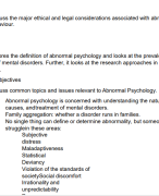 ABNORMAL  PSYCHOLOGY  NOTES PART  ONE COMPLETE  LATEST  2024/2025