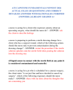 ATI CAPSTONE FUNDAMENTALS NEWEST 2024  ACTUAL EXAM 120 QUESTIONS AND CORRECT  DETAILED ANSWERS WITH RATIONALES (VERIFIED  ANSWERS) |ALREADY GRADED A+