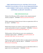 FIRE OFFICER III EXAM AND PRACTICE EXAM  NEWEST EXAM 2024 ACTUAL EXAM 380 QUESTIONS  AND CORRECT DETAILED ANSWERS (VERIFIED  ANSWERS) |ALREADY GRADED A+