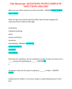Pals Heartcode QUESTIONS WITH COMPLETE SOLUTIONS 2024-2025