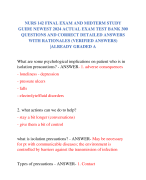 NURS 142 FINAL EXAM AND MIDTERM STUDY  GUIDE NEWEST 2024 ACTUAL EXAM TEST BANK 300  QUESTIONS AND CORRECT DETAILED ANSWERS  WITH RATIONALES (VERIFIED ANSWERS) |ALREADY GRADED A