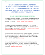 RN ATI CAPSTONE MATERNAL NEWBORN,  PRACTICE QUESTIONS AND STUDY GUIDE NEWEST  2024 ACTUAL EXAM 300 QUESTIONS AND CORRECT  DETAILED ANSWERS WITH RATIONALES (VERIFIED  ANSWERS) |ALREADY GRADED A+