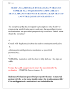 HESI FUNDAMENTALS RN EXAM 2023 VERSION 5  NEWEST ALL 55 QUESTIONS AND CORRECT  DETAILED ANSWERS WITH RATIONALES (VERIFIED  ANSWERS) |ALREADY GRADED A+