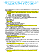 BARKLEY DRT FOR PMHNP NEWEST 2024 ACTUAL EXAM  100 QUESTIONS AND CORRECT DETAILED ANSWERS  (VERIFIED ANSWERS) |ALREADY GRADED A+