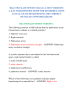 BKAT 9R EXAM NEWEST 2024 (2 LATEST VERSIONS A & B) WITH RHYTHM STRIP FOR INTERPRETATION  ACTUAL EXAM 200 QUESTIONS AND CORRECT  DETAILED ANSWERS|AGRADE