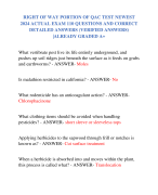 RIGHT OF WAY PORTION OF QAC TEST NEWEST  2024 ACTUAL EXAM 110 QUESTIONS AND CORRECT  DETAILED ANSWERS (VERIFIED ANSWERS) |ALREADY GRADED A+