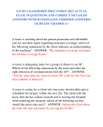 ATI RN LEADERSHIP PROCTORED 2023 ACTUAL  EXAM 70 QUESTIONS AND CORRECT DETAILED  ANSWERS WITH RATIONALES (VERIFIED ANSWERS) |ALREADY GRADED A+