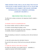 FIRE INSTRUCTOR 2 FINAL EXAM, PRACTICE EXAM  AND STUDY GUIDE NEWEST 2024 ACTUAL EXAM 600  QUESTIONS AND CORRECT DETAILED ANSWERS  WITH RATIONALES (VERIFIED ANSWERS) |ALREADY GRADED A+