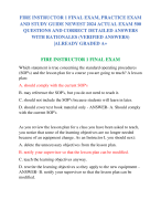 FIRE INSTRUCTOR 1 FINAL EXAM, PRACTICE EXAM  AND STUDY GUIDE NEWEST 2024 ACTUAL EXAM 500  QUESTIONS AND CORRECT DETAILED ANSWERS  WITH RATIONALES (VERIFIED ANSWERS) |ALREADY GRADED A+