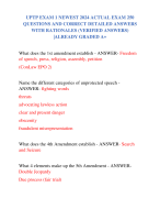 UPTP EXAM 1 NEWEST 2024 ACTUAL EXAM 250  QUESTIONS AND CORRECT DETAILED ANSWERS  WITH RATIONALES (VERIFIED ANSWERS) |ALREADY GRADED A+