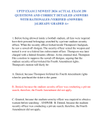 UPTP EXAM 2 NEWEST 2024 ACTUAL EXAM 250  QUESTIONS AND CORRECT DETAILED ANSWERS  WITH RATIONALES (VERIFIED ANSWERS) |ALREADY GRADED A+