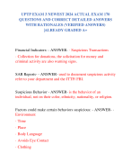 UPTP EXAM 3 NEWEST 2024 ACTUAL EXAM 170  QUESTIONS AND CORRECT DETAILED ANSWERS  WITH RATIONALES (VERIFIED ANSWERS) |ALREADY GRADED A+