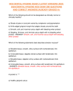 HESI DENTAL HYGIENE EXAM 2 LATEST VERSIONS 2023- 2024/DENTAL HYGIENE HESI EXAM 200 QUESTIONS AND CORRECT ANSWERS|ALREADY GRADED A+