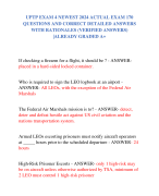 UPTP EXAM 4 NEWEST 2024 ACTUAL EXAM 170  QUESTIONS AND CORRECT DETAILED ANSWERS  WITH RATIONALES (VERIFIED ANSWERS) |ALREADY GRADED A+
