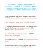 RAD TCDHA FINAL EXAM NEWEST 2024  ACTUAL EXAM 180 QUESTIONS AND CORRECT  DETAILED ANSWERS WITH RATIONALES  (VERIFIED ANSWERS) |ALREADY GRADED A