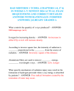 RAD MIDTERM 1 TCDHA (CHAPTERS 1-8, 17 &  19 (WEEKS 1-7) NEWEST 2024 ACTUAL EXAM  100 QUESTIONS AND CORRECT DETAILED  ANSWERS WITH RATIONALES (VERIFIED  ANSWERS) |ALREADY GRADED A
