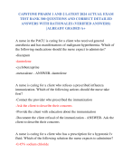 CAPSTONE PHARM 1 AND 2 LATEST 2024 ACTUAL EXAM  TEST BANK 300 QUESTIONS AND CORRECT DETAILED  ANSWERS WITH RATIONALES (VERIFIED ANSWERS) |ALREADY GRADED A+