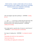 WSET LEVEL 1 SAKE LATEST 2024 ACTUAL EXAM  180 QUESTIONS AND CORRECT DETAILED ANSWERS  WITH RATIONALES (VERIFIED ANSWERS) |ALREADY GRADED A+