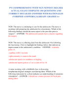 PN COMPREHENSIVE WITH NGN NEWEST 2023-2024  ACTUAL EXAM COMPLETE 150 QUESTIONS AND  CORRECT DETAILED ANSWERS WITH RATIONALES (VERIFIED ANSWERS) |ALREADY GRADED A+