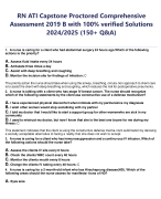 RN ATI Capstone Proctored Comprehensive  Assessment 2019 B with 100% verified Solutions  2024/2025 (