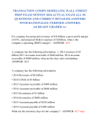 TRANSACTION COMPS MODELLING WALL STREET PREP EXAM NEWEST 2024 ACTUAL EXAM ALL 50  QUESTIONS AND CORRECT DETAILED ANSWERS  WITH RATIONALES (VERIFIED ANSWERS) |ALREADY GRADED A+