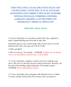 EMD TEST, FINAL EXAM, PRACTICE EXAM AND  STUDYGUIDE LATEST 2024 ACTUAL EXAM 650  QUESTIONS AND CORRECT DETAILED ANSWERS  WITH RATIONALES (VERIFIED ANSWERS) |ALREADY GRADED A+(EVERYTHING ON  EMERGENCY MEDICAL DISPATCH)