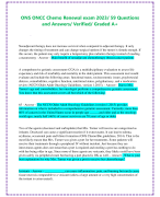 ONS ONCC Chemo Renewal exam 2023/ 59 Questions  and Answers/ Verified/ Graded A+