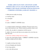 NURSE AIDE STATE TEST AND STUDY GUIDE  NEWEST 2024 ACTUAL EXAM 400 QUESTIONS AND  CORRECT DETAILED ANSWERS WITH RATIONALES  (VERIFIED ANSWERS) |ALREADY GRADED A+