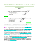 NR 601 MIDTERM EXAM (4 LATEST VERSIONS 2023-2024 )EACH VERSION  WITH 100 QUESTIONS AND CORRECT ANSWERS WITH RATIONALES| ALREADY RATED A