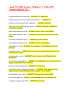 Galen NUR 210 Exam 1 Modules 1-3 With 100% Correct Answers 2023