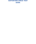PATHOPHYSIOLOGY 9TH EDITION MCCANCE TEST  BANK