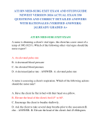 ATI RN MED-SURG EXIT EXAM AND STUDYGUIDE  NEWEST VERSION 2024 ACTUAL EXAM 330  QUESTIONS AND CORRECT DETAILED ANSWERS  WITH RATIONALES (VERIFIED ANSWERS) |ALREADY GRADED A+