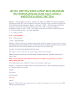 NR 503 MIDTERM EXAM LATEST 2023-2024/NR503  MIDTERM EXAM QUESTIONS AND CORRECT  ANSWERS| ALREADY RAT