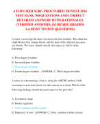 ATI RN MED SURG PROCTORED NEWEST 2024  TEST BANK 700 QUESTIONS AND CORRECT  DETAILED ANSWERS WITH RATIONALES (VERIFIED ANSWERS) |ALREADY GRADED  A+(MOST TESTED QUESTIONS)