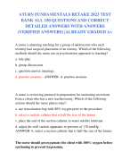 ATI RN FUNDAMENTALS RETAKE 2023 TEST  BANK ALL 150 QUESTIONS AND CORRECT  DETAILED ANSWERS WITH ANSWERS (VERIFIED ANSWERS) |ALREADY GRADED A+