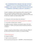 RN COMPREHENSIVE PREDICTOR 2023 NEWEST  VERSION ACTUAL EXAM 180 QUESTIONS AND  CORRECT DETAILED ANSWERS WITH RATIONALES  (VERIFIED ANSWERS) |ALREADY GRADED A+